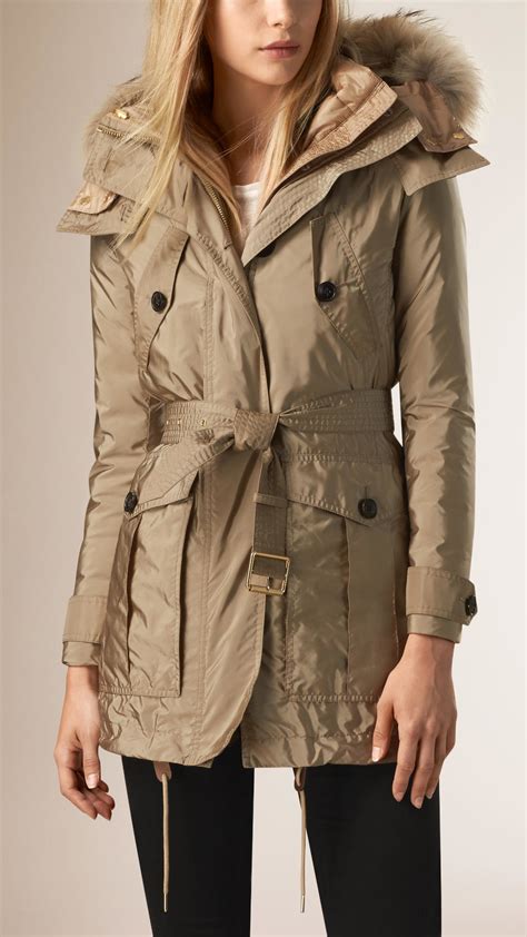 burberry parka with fur hood